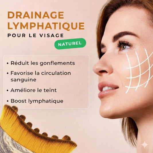 Brosse de drainage lymphatique pour le visage – Peau plus ferme et fraîche ✨